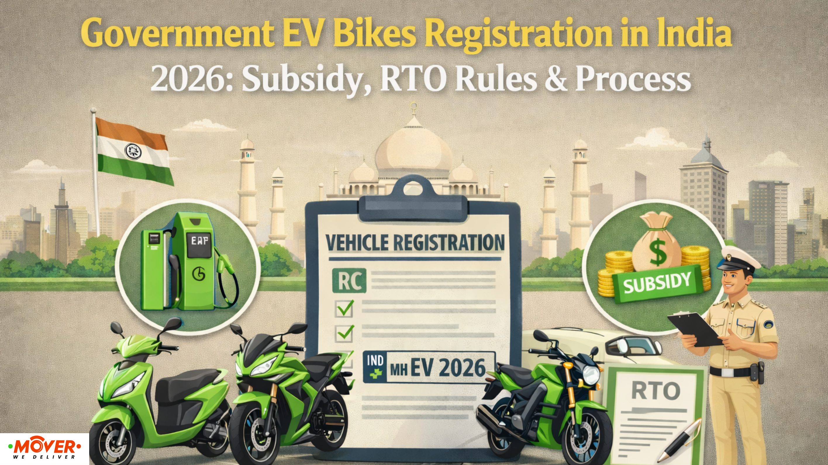 Government EV Bikes Registration India Subsidy RTO Process