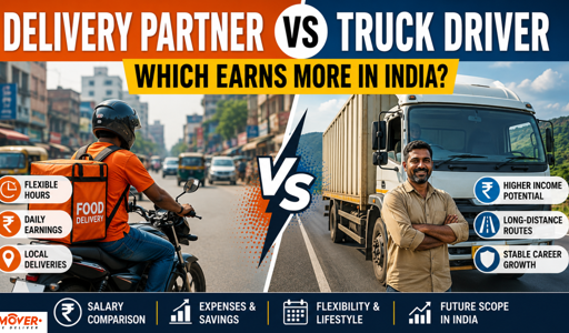 Blog image for Delivery Partner vs Truck Driver in India