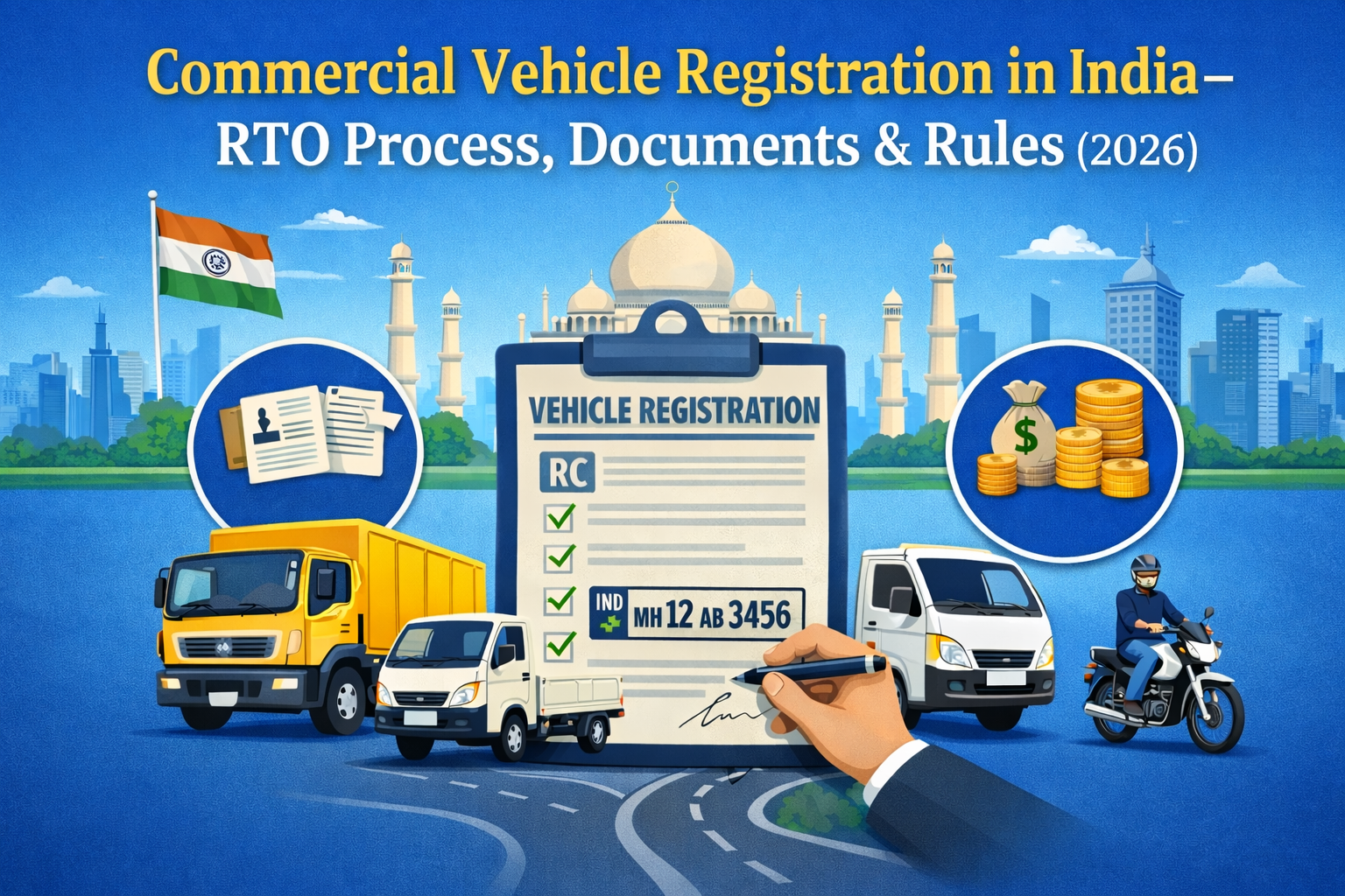 commercial vehicle registration rto process documents rules